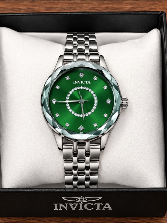 Invicta Accessories - Invicta Women's Stainless Steel Watch with Emerald Green Dial Model 70403